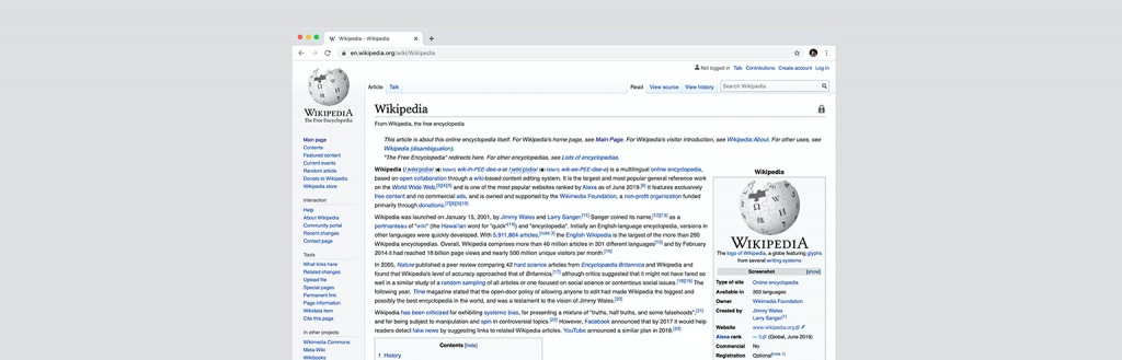 pagina de wikipedia de una empresa